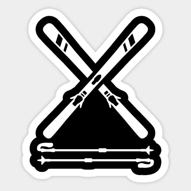 Skiing equipment Sticker by Designzz